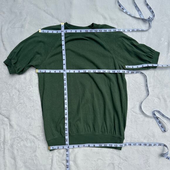 Jungmaven Short Sleeve Raglan Tee T-Shirt Top Small Hunter Green 55% Hemp EUC - Picture 8 of 13